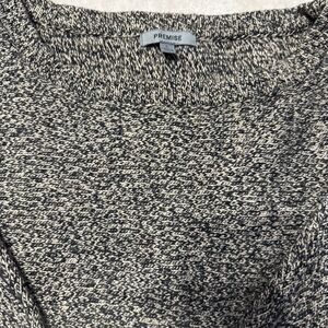 Premise Sweater Cotton Wool Black And Tan Women Sz L Casual Winter Fall Pullover